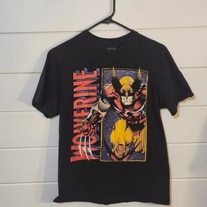 Marvel Wolverine Graphic Tee Black T-Shirt Mens Size S Comic Superhero Shirt